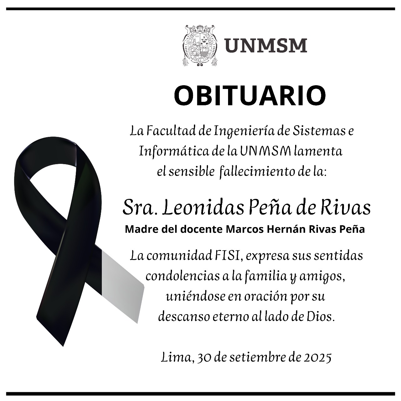 Obituario Rivas Peña